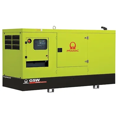 Дизельный генератор PRAMAC GSW140I LEROY SOMER трехфазный в кожухе